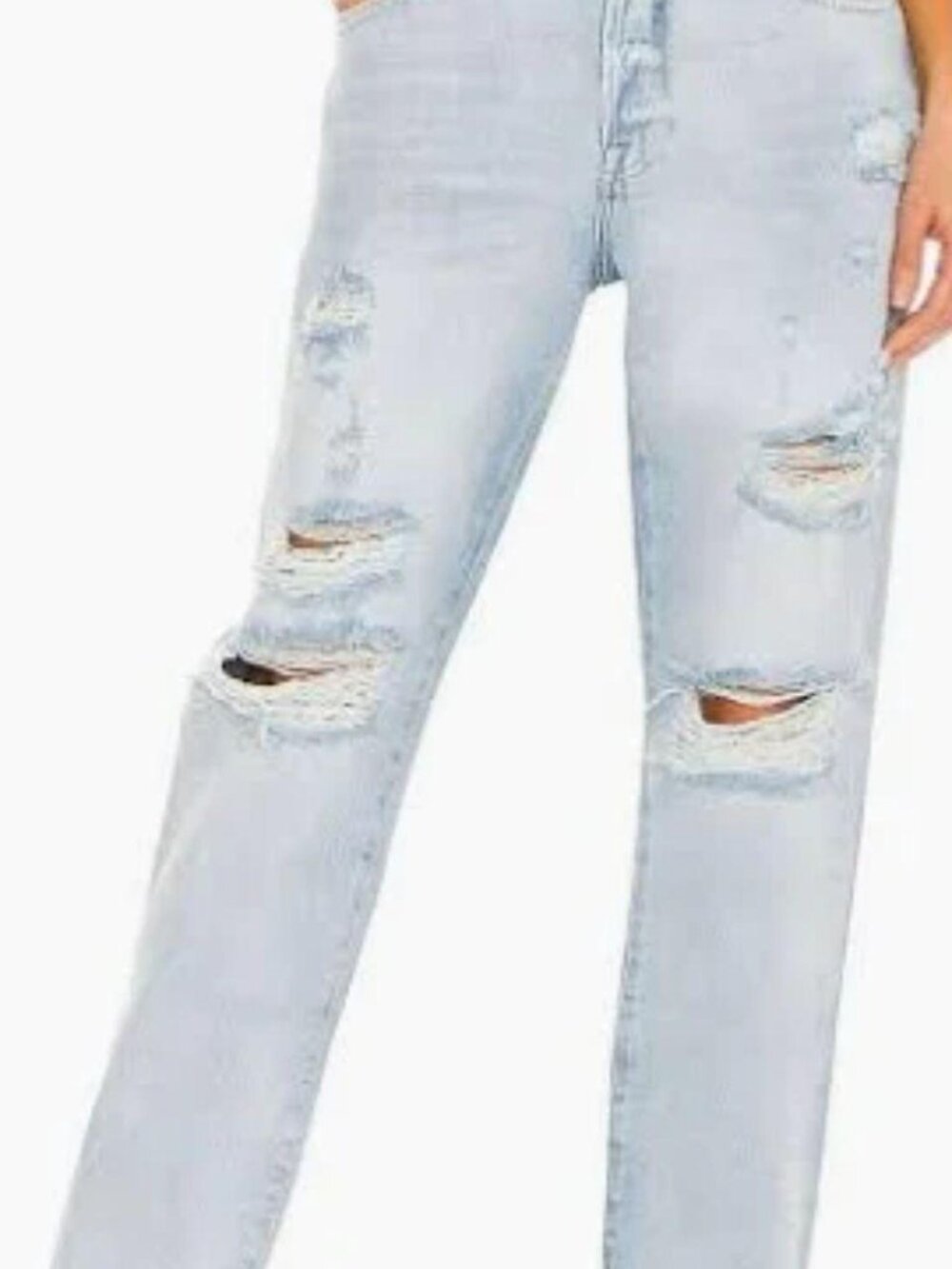 FRAME Light Wash Distressed Ripped Jeans – Size 26